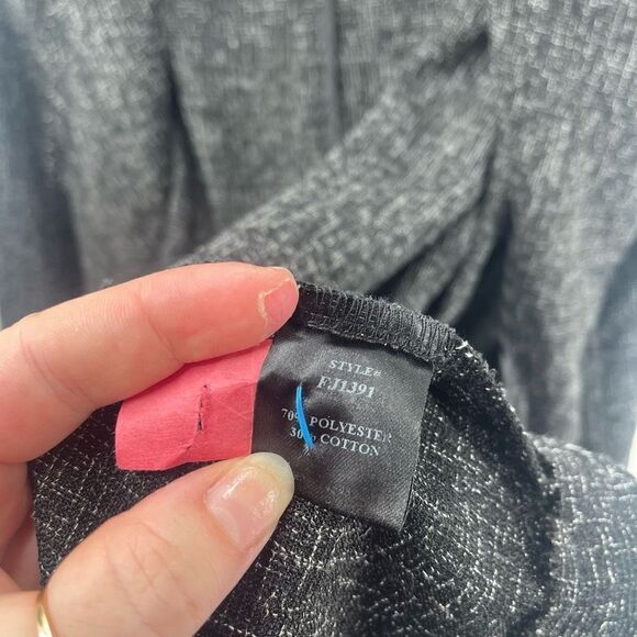 Dress Forum Womens Lightweight Jacket Shawl Open Front Pockets Dark Gray Large - Picture 7 of 10